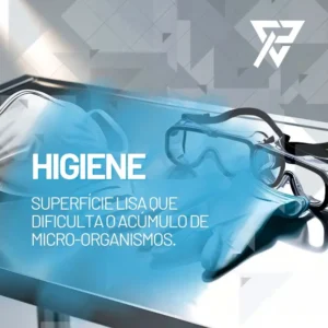 Higiene: Superfície lisa que dificulta o acúmulo de micro-organismos. 1 higiene